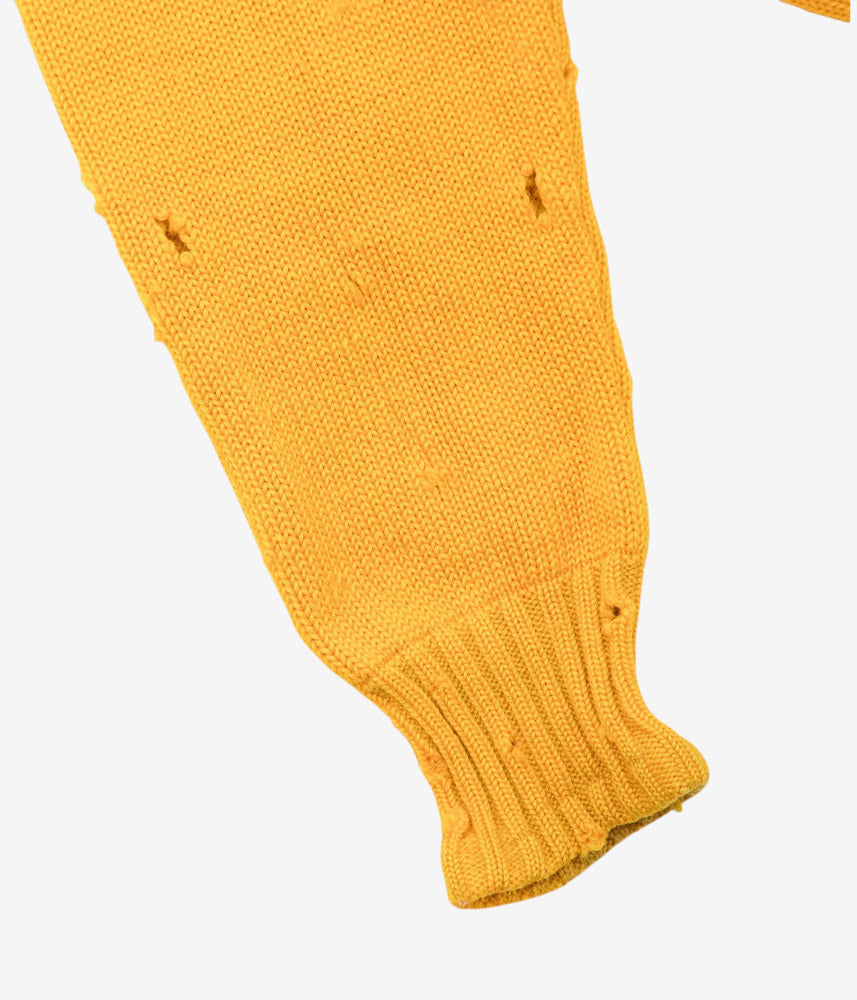 VINTAGE CLOTHING ''1950s WOOL LETTERED KNIT'' (MUSTARD)
