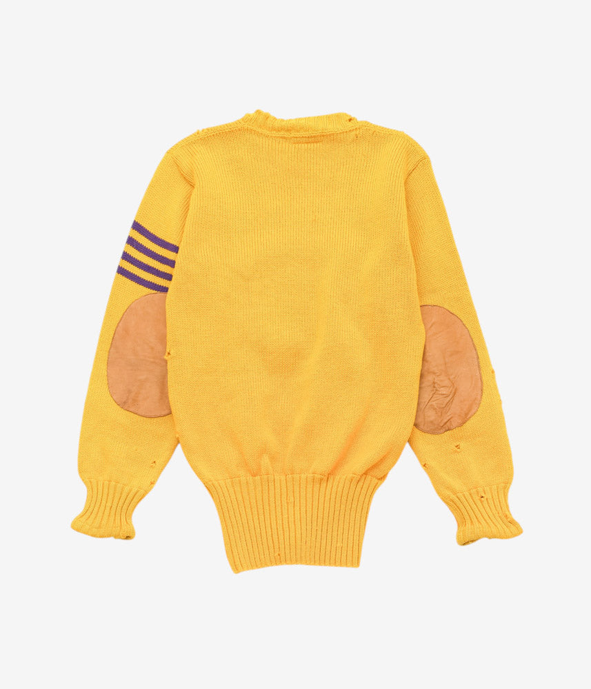 VINTAGE CLOTHING ''1950s WOOL LETTERED KNIT'' (MUSTARD)
