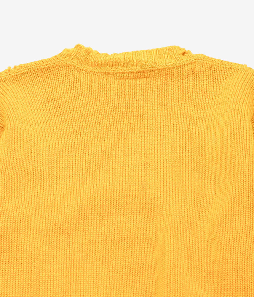 VINTAGE CLOTHING ''1950s WOOL LETTERED KNIT'' (MUSTARD)