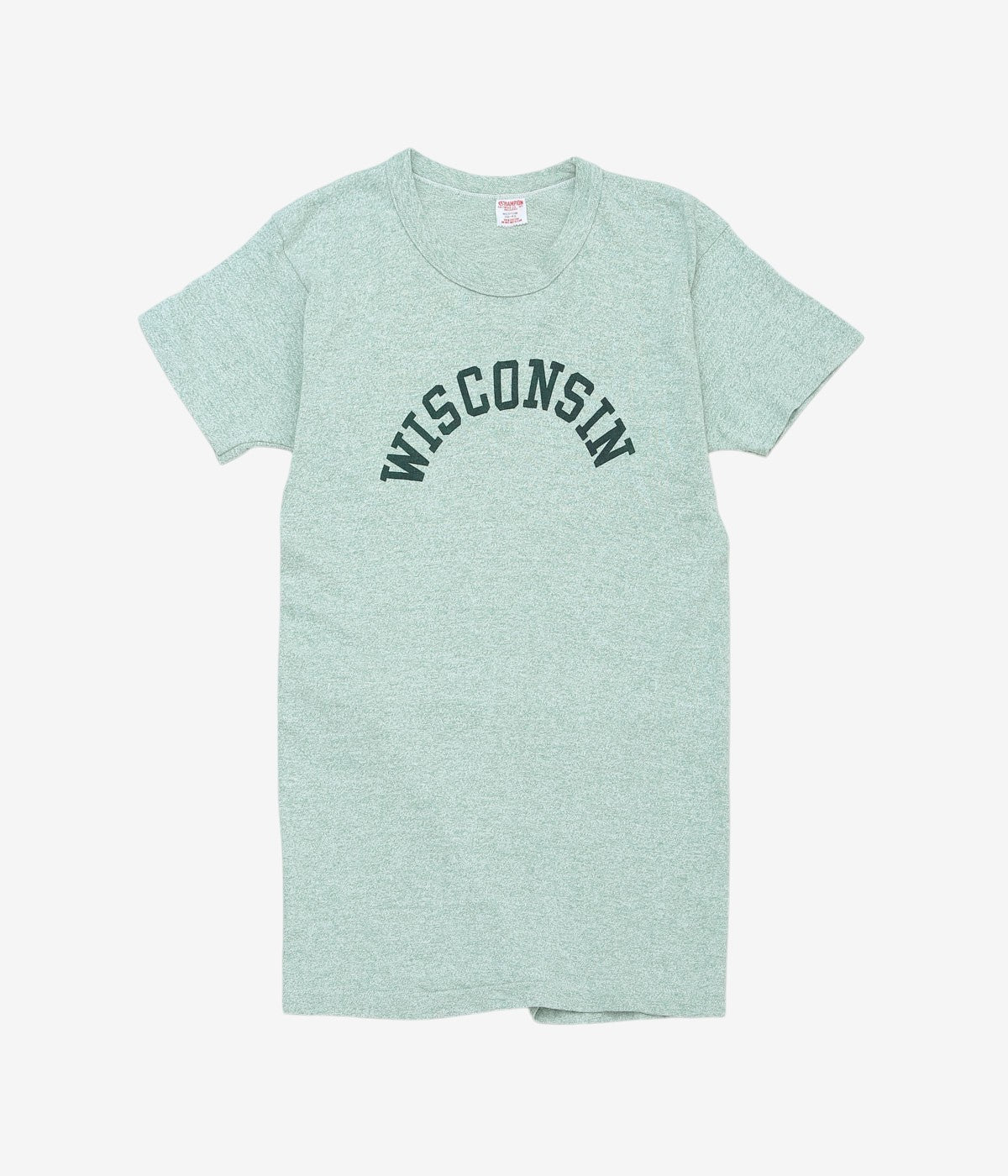 VINTAGE CLOTHING ''1960’S CHAMPION "WISCONSIN" COLLEGE TEE'' (LT.GREEN)