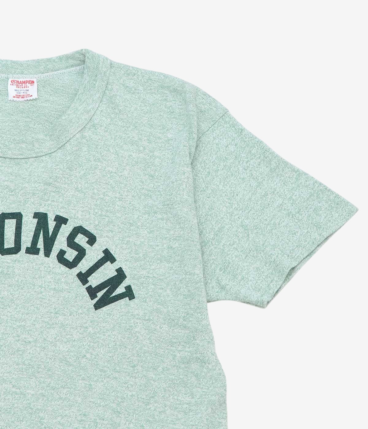 VINTAGE CLOTHING ''1960’S CHAMPION "WISCONSIN" COLLEGE TEE'' (LT.GREEN)