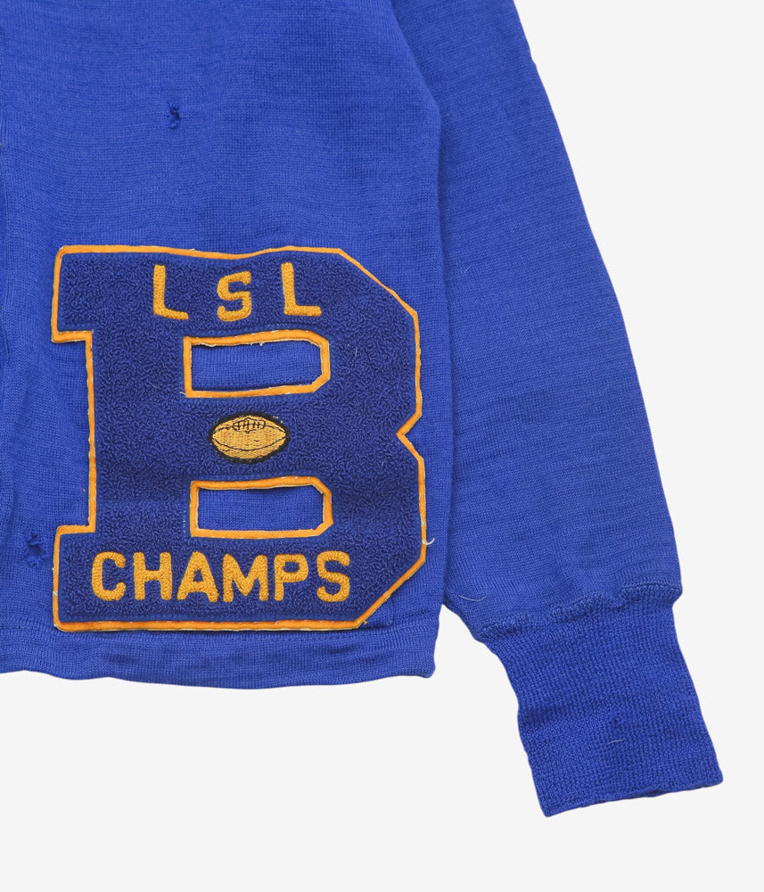 VINTAGE CLOTHING ''1960s WOOL KNIT CARDIGAN'' (BLUE)