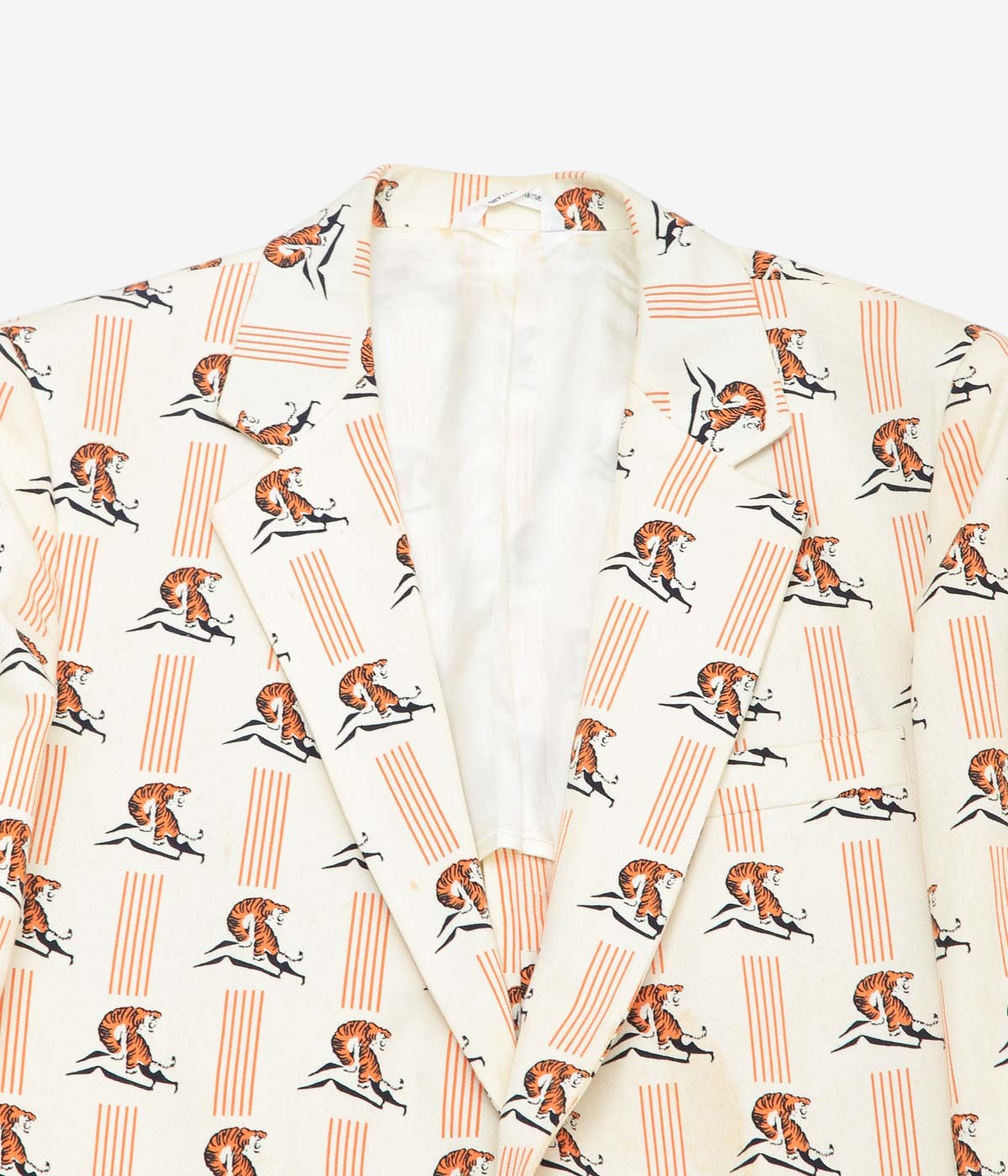 VINTAGE CLOTHING ''1970’S PRINCETON TIGER PRINT TAILORED JACKET'' (ORANGE)