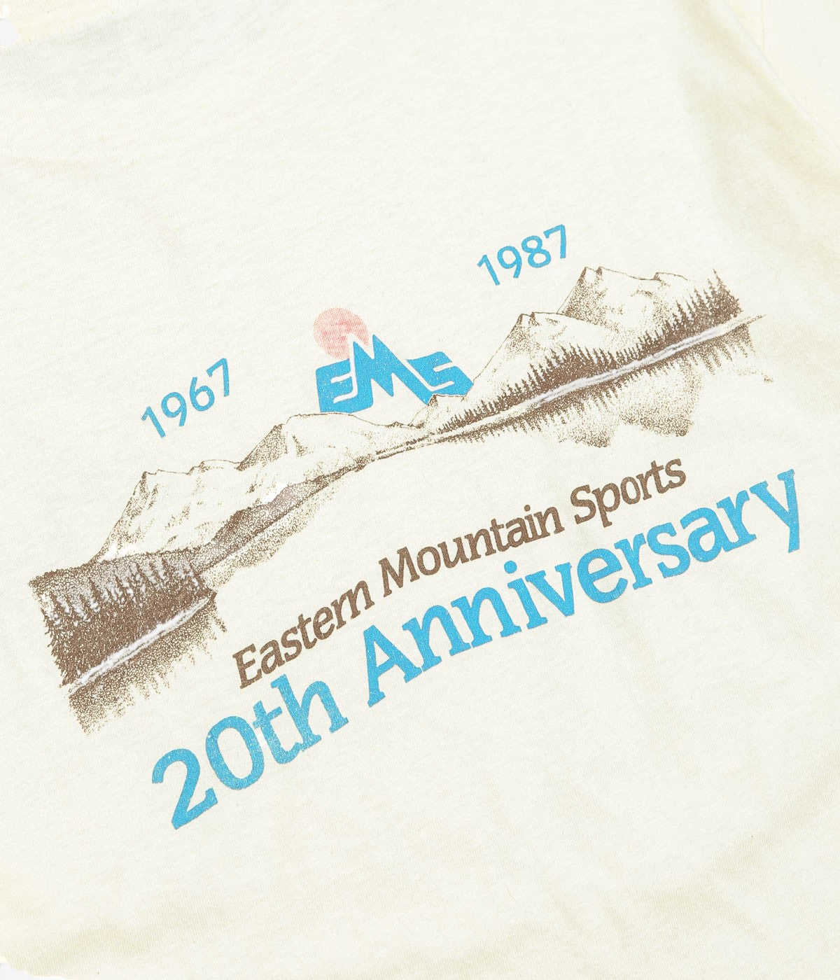 VINTAGE CLOTHING ''1987y EMS PRINT TEE'' (NATURAL)