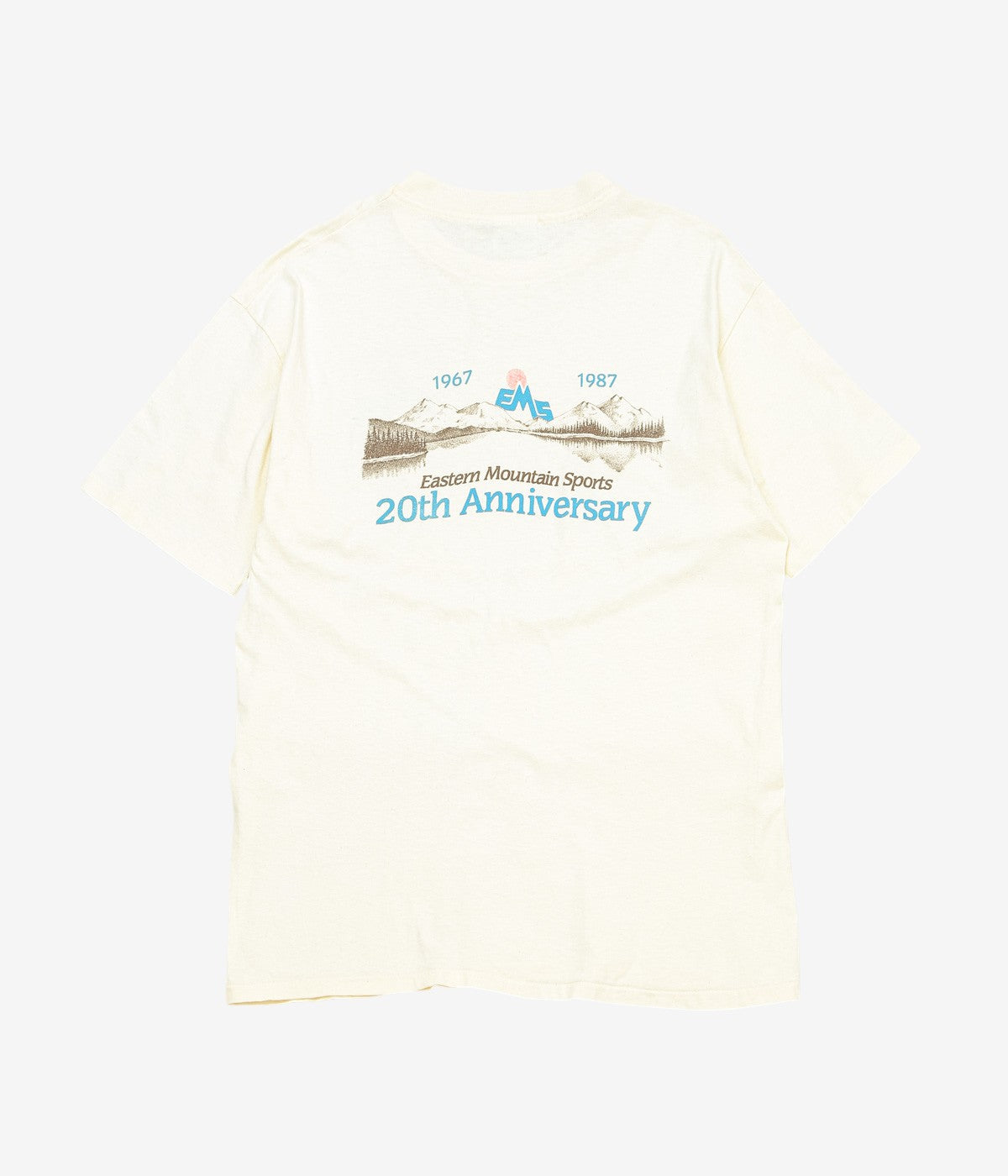 VINTAGE CLOTHING ''1987y EMS PRINT TEE'' (NATURAL)