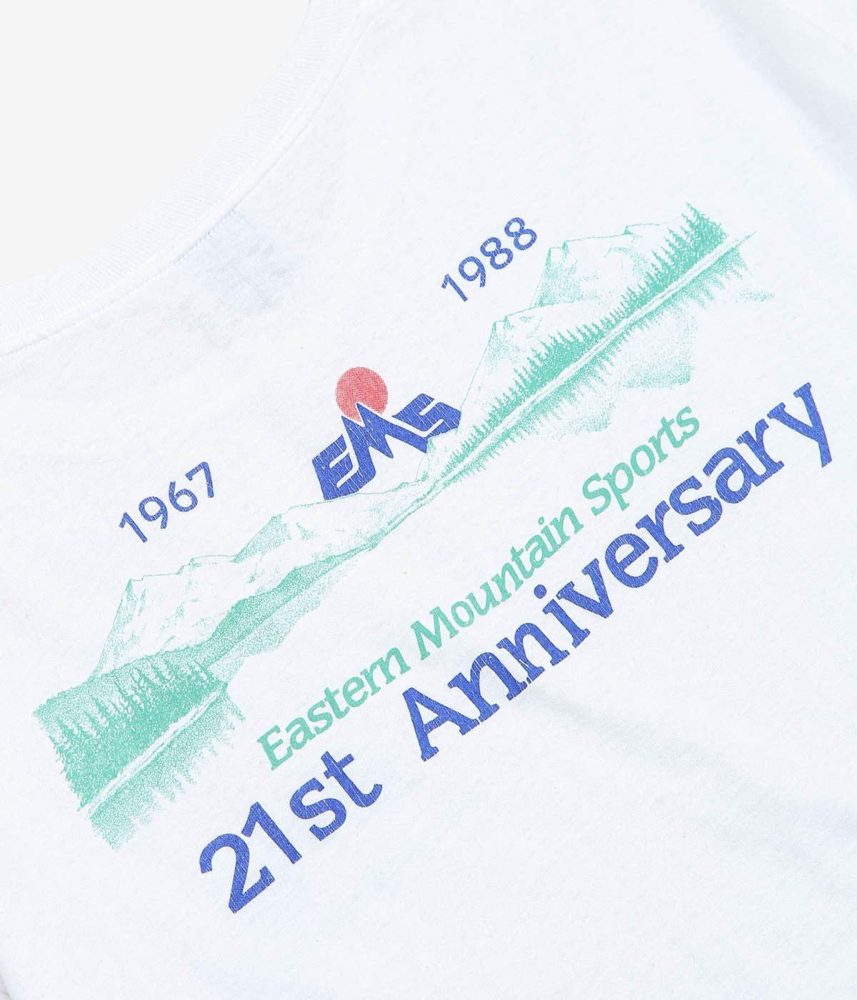 VINTAGE CLOTHING ''1988y EMS PRINT TEE'' (WHITE)