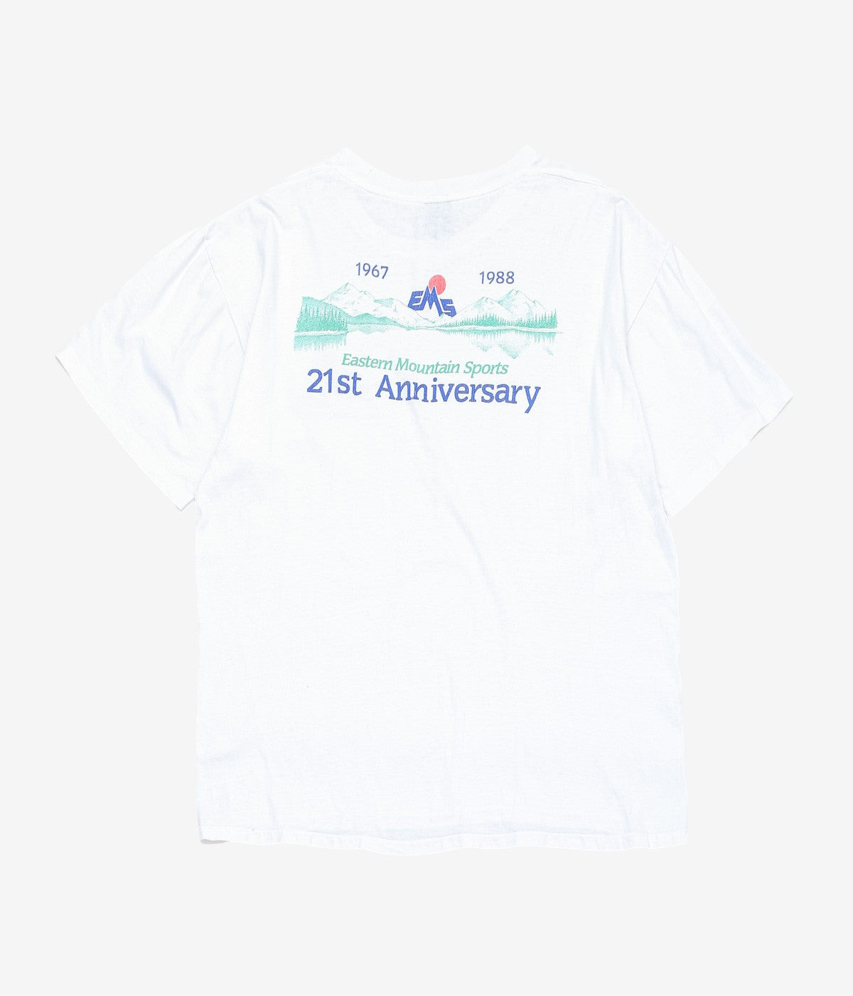 VINTAGE CLOTHING ''1988y EMS PRINT TEE'' (WHITE)