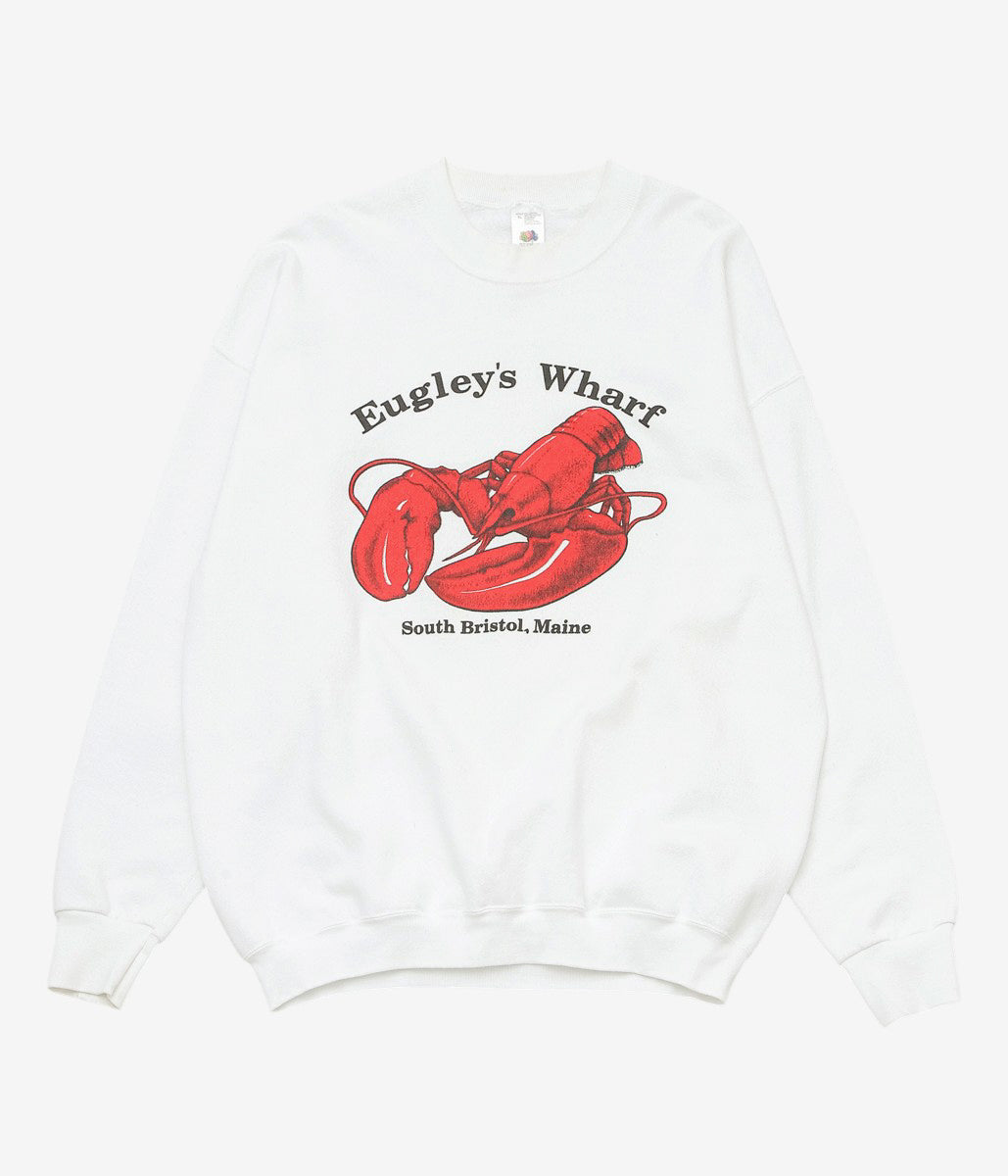 VINTAGE CLOTHING ''1990's 1990s LOBSTER SWEATSHIRT'' (WHITE)