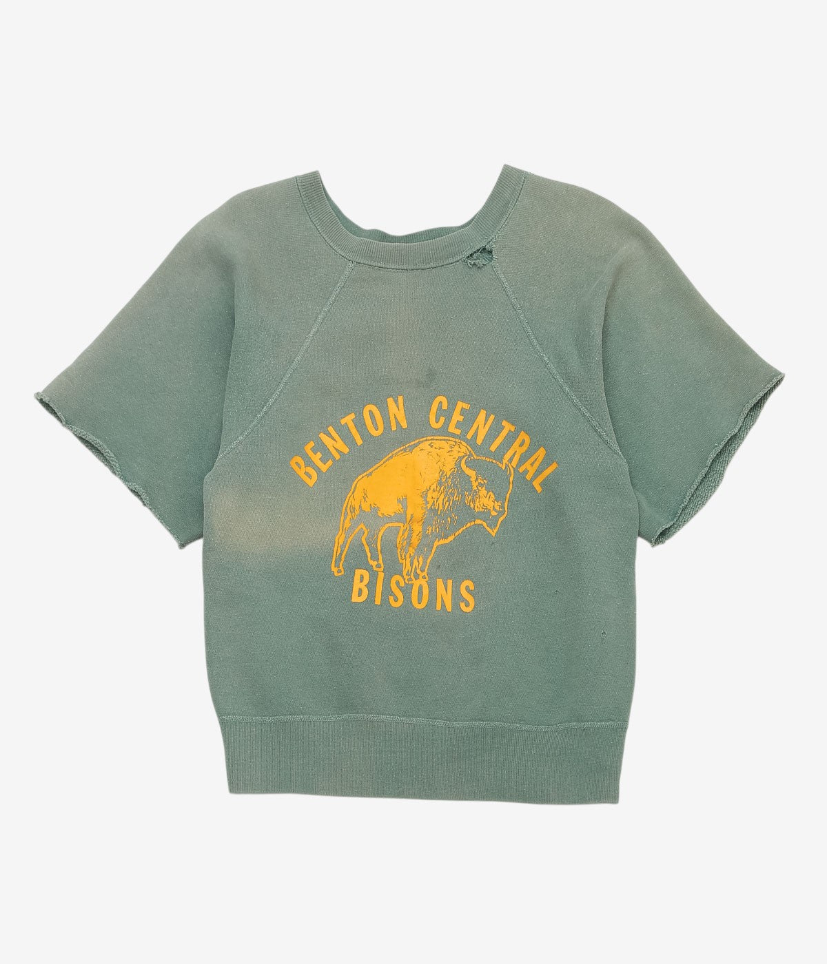 VINTAGE CLOTHING ''50'S BISONS HALF SLEEVE SWEAT SHIRT'' (F.GREEN)