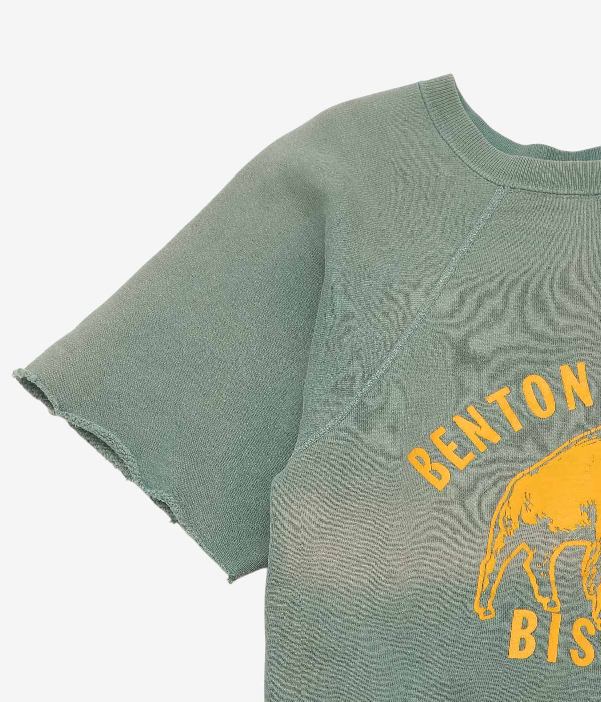 VINTAGE CLOTHING ''50'S BISONS HALF SLEEVE SWEAT SHIRT'' (F.GREEN)