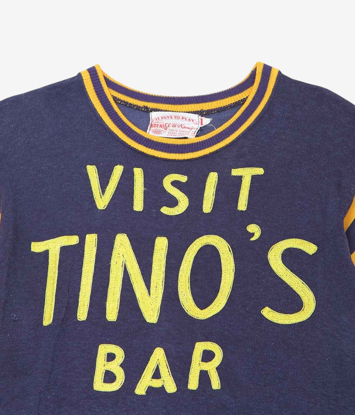 VINTAGE CLOTHING ''50'S VISIT TONO’S BAR RINGER T SHIRTS'' (D.NAVY)