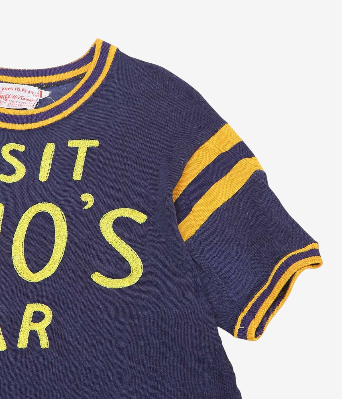 VINTAGE CLOTHING ''50'S VISIT TONO’S BAR RINGER T SHIRTS'' (D.NAVY)