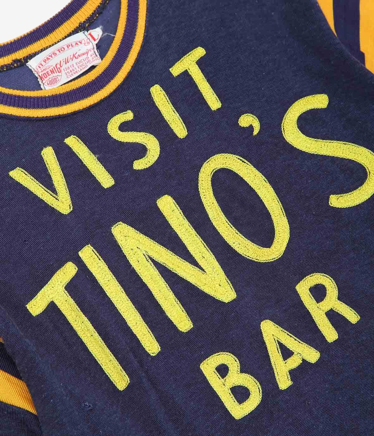 VINTAGE CLOTHING ''50'S VISIT TONO’S BAR RINGER T SHIRTS'' (D.NAVY)