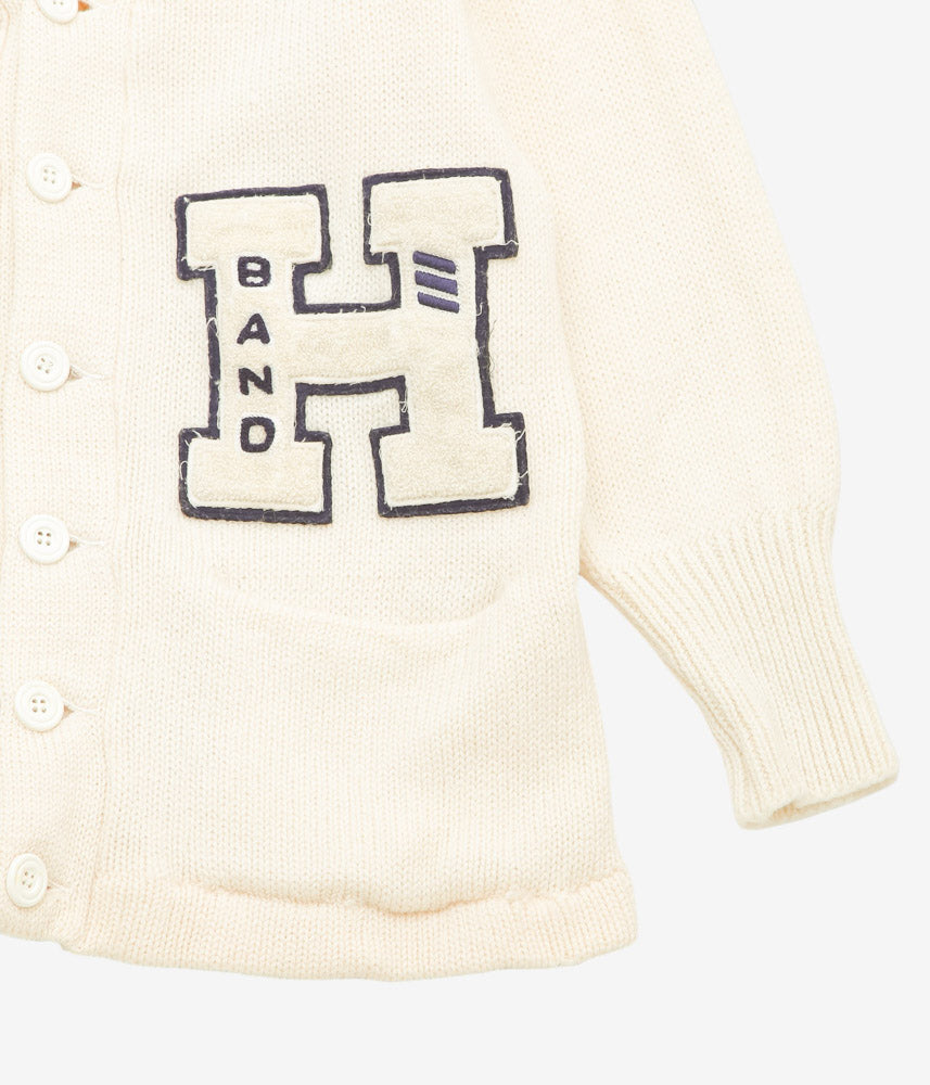 VINTAGE CLOTHING ''50s STADIUM WOOL LETTERED KNIT'' (WHITE)