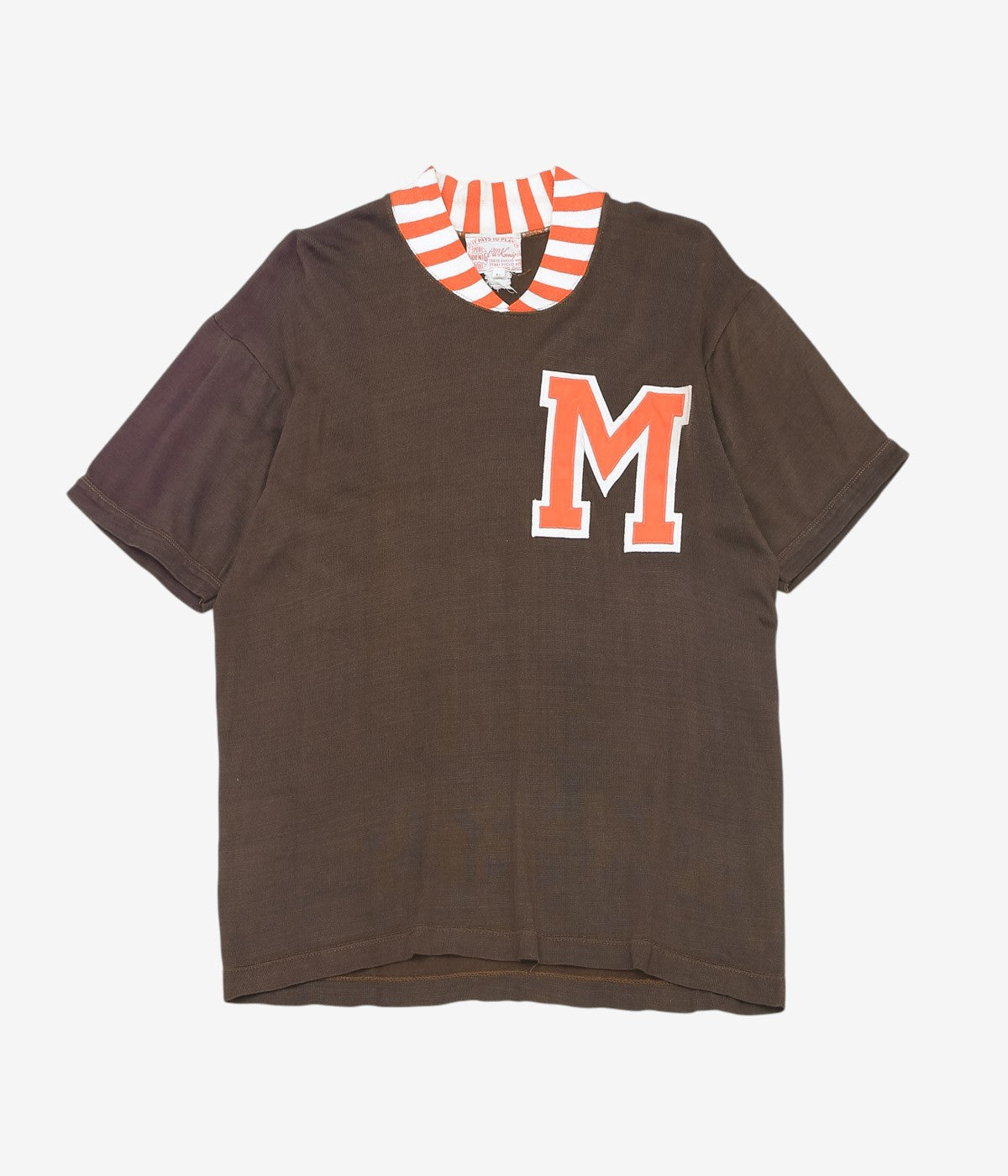 VINTAGE CLOTHING ''60's VINTAGE “M” T SHIRT'' (BROWN)