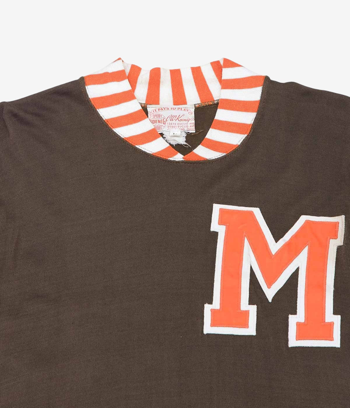 VINTAGE CLOTHING ''60's VINTAGE “M” T SHIRT'' (BROWN)