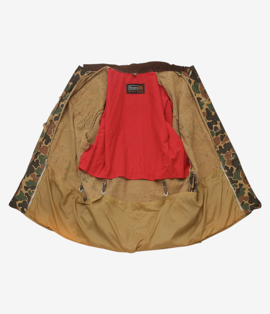 VINTAGE CLOTHING ''60s HUNTING JKT DUCK CAMO RED LINING'' (CAMO)