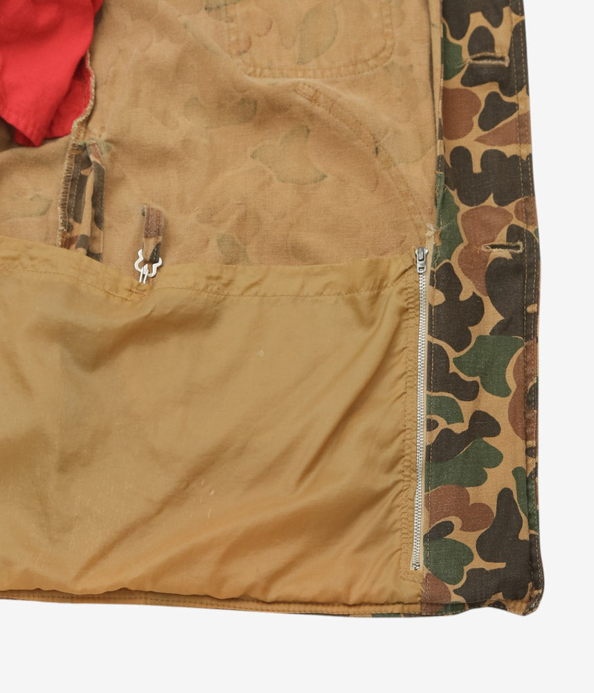 VINTAGE CLOTHING ''60s HUNTING JKT DUCK CAMO RED LINING'' (CAMO)