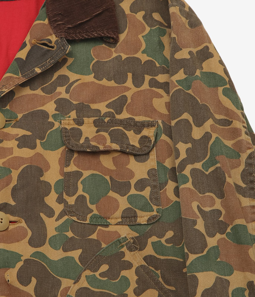 VINTAGE CLOTHING ''60s HUNTING JKT DUCK CAMO RED LINING'' (CAMO)