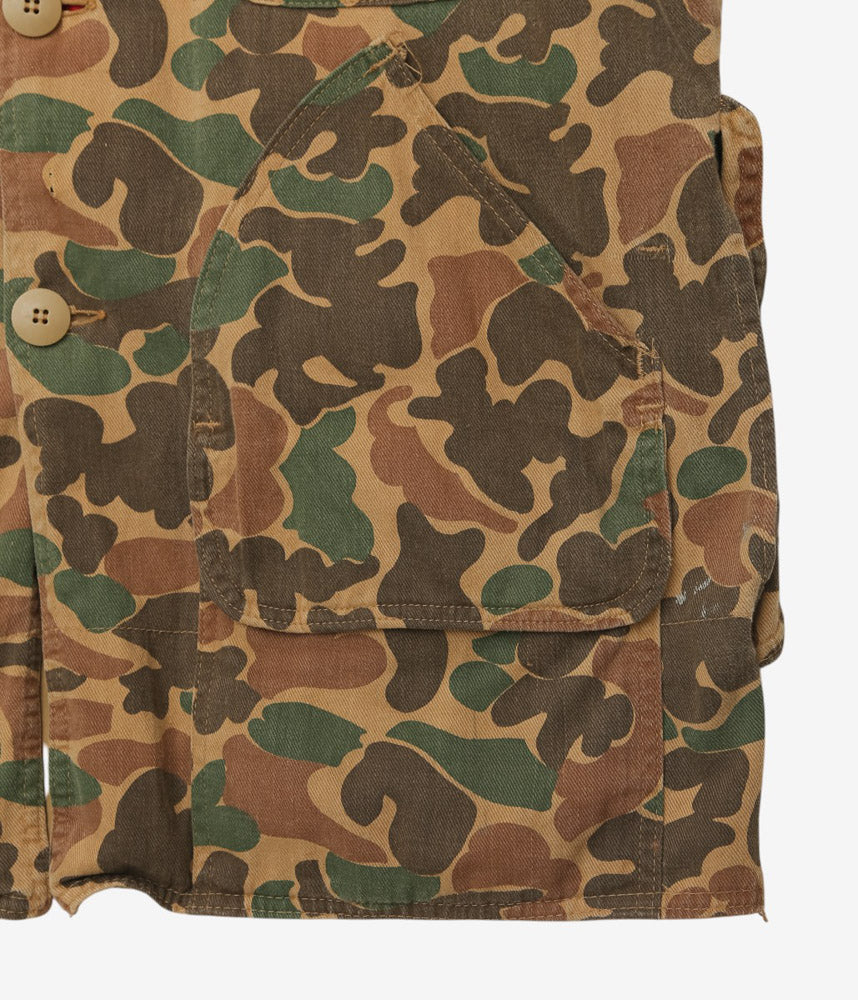 VINTAGE CLOTHING ''60s HUNTING JKT DUCK CAMO RED LINING'' (CAMO)