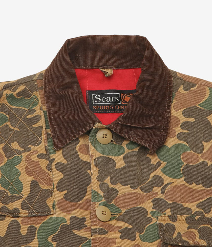 VINTAGE CLOTHING ''60s HUNTING JKT DUCK CAMO RED LINING'' (CAMO)