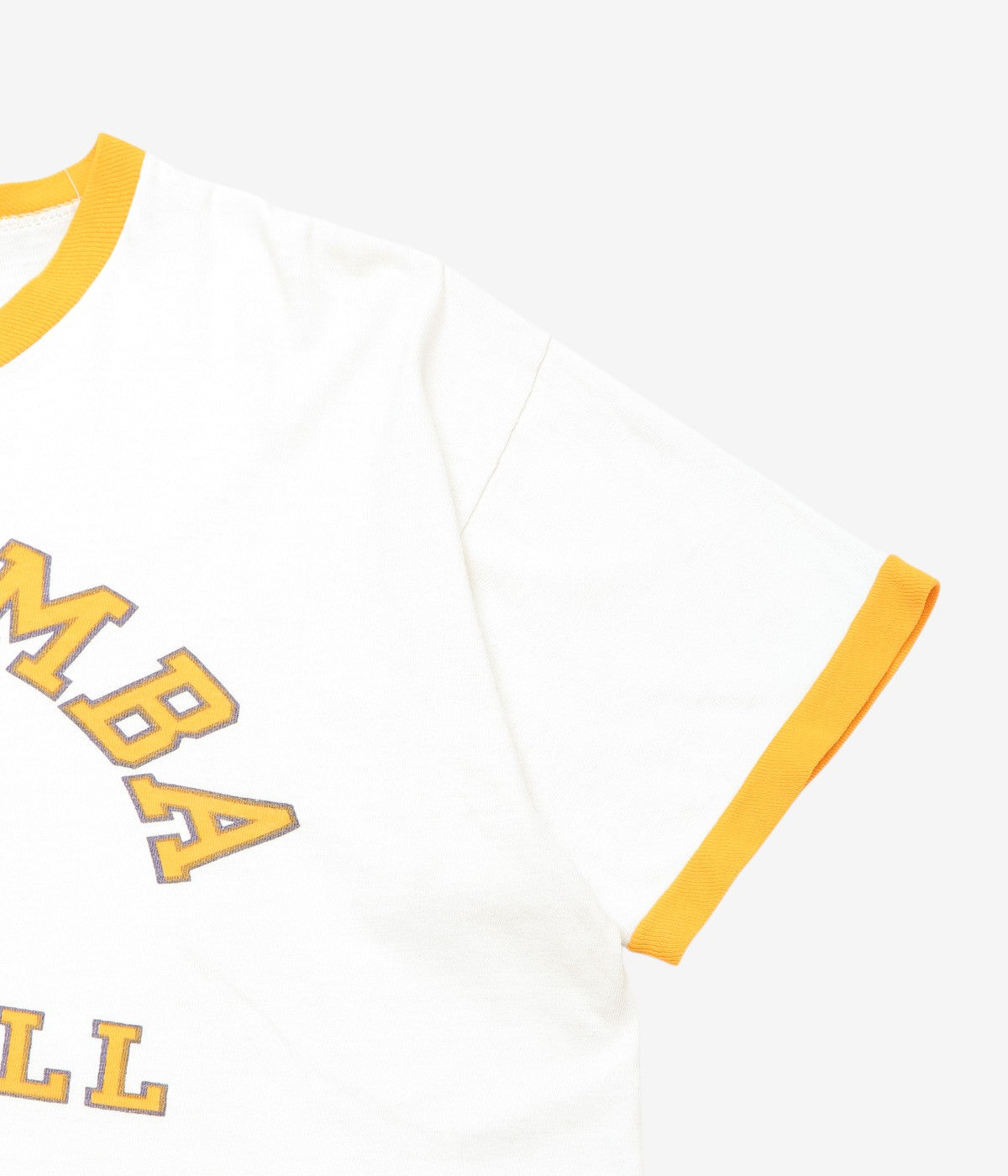 VINTAGE CLOTHING ''70's-80's "ORESTIMBA FOOTBALL" RINGER TSHIRTS'' (YELLOW*WHITE)