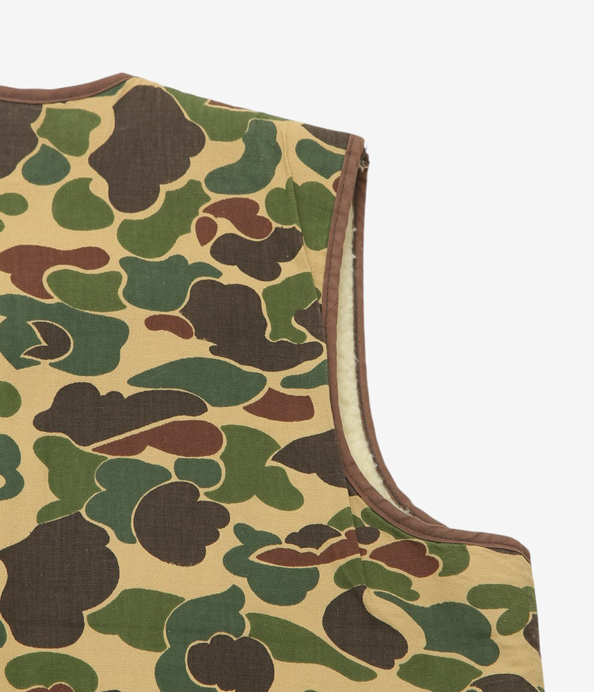 VINTAGE CLOTHING ''70's DUCK HUNTER CAMO VEST'' (CAMO)