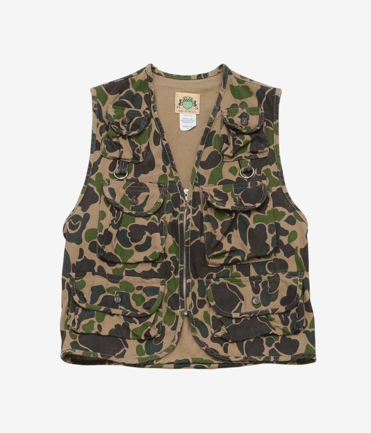 VINTAGE CLOTHING "70's IDEAL HUNTING VEST" (CAMO)