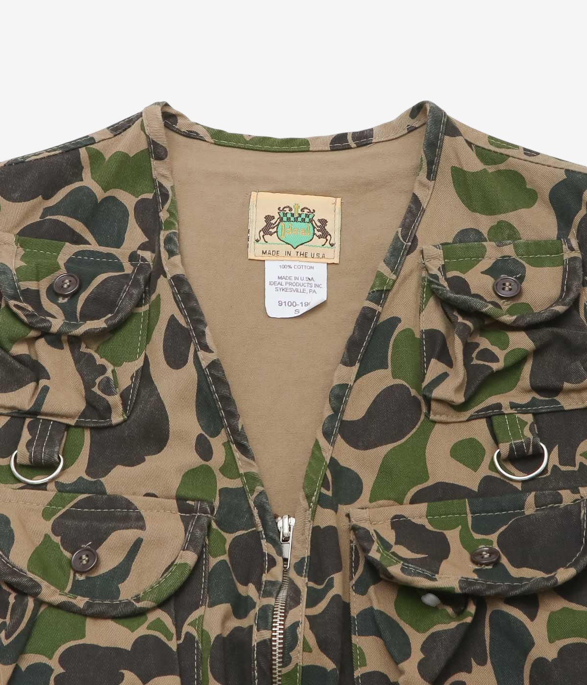 VINTAGE CLOTHING "70's IDEAL HUNTING VEST" (CAMO)