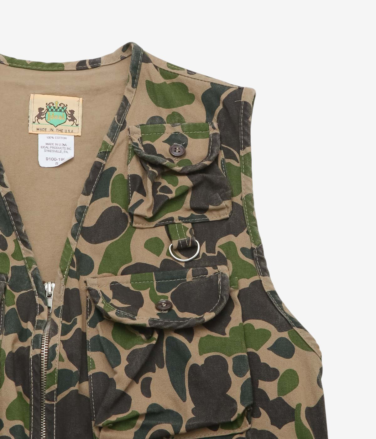 VINTAGE CLOTHING "70's IDEAL HUNTING VEST" (CAMO)