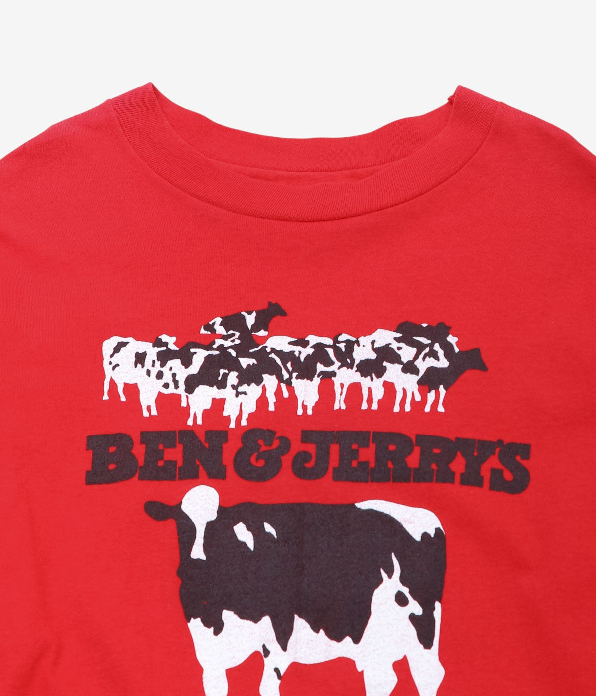 VINTAGE CLOTHING ''80's BEN&JERRY'S L/S TEE'' (RED)