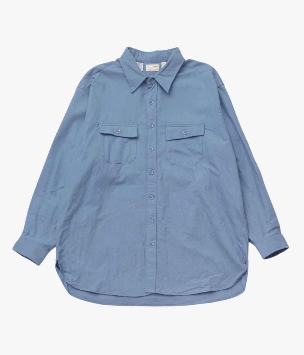 VINTAGE CLOTHING''80.s L.L. Bean CHAMOIS CLOTH SHIRT'' (LT.BLUE)