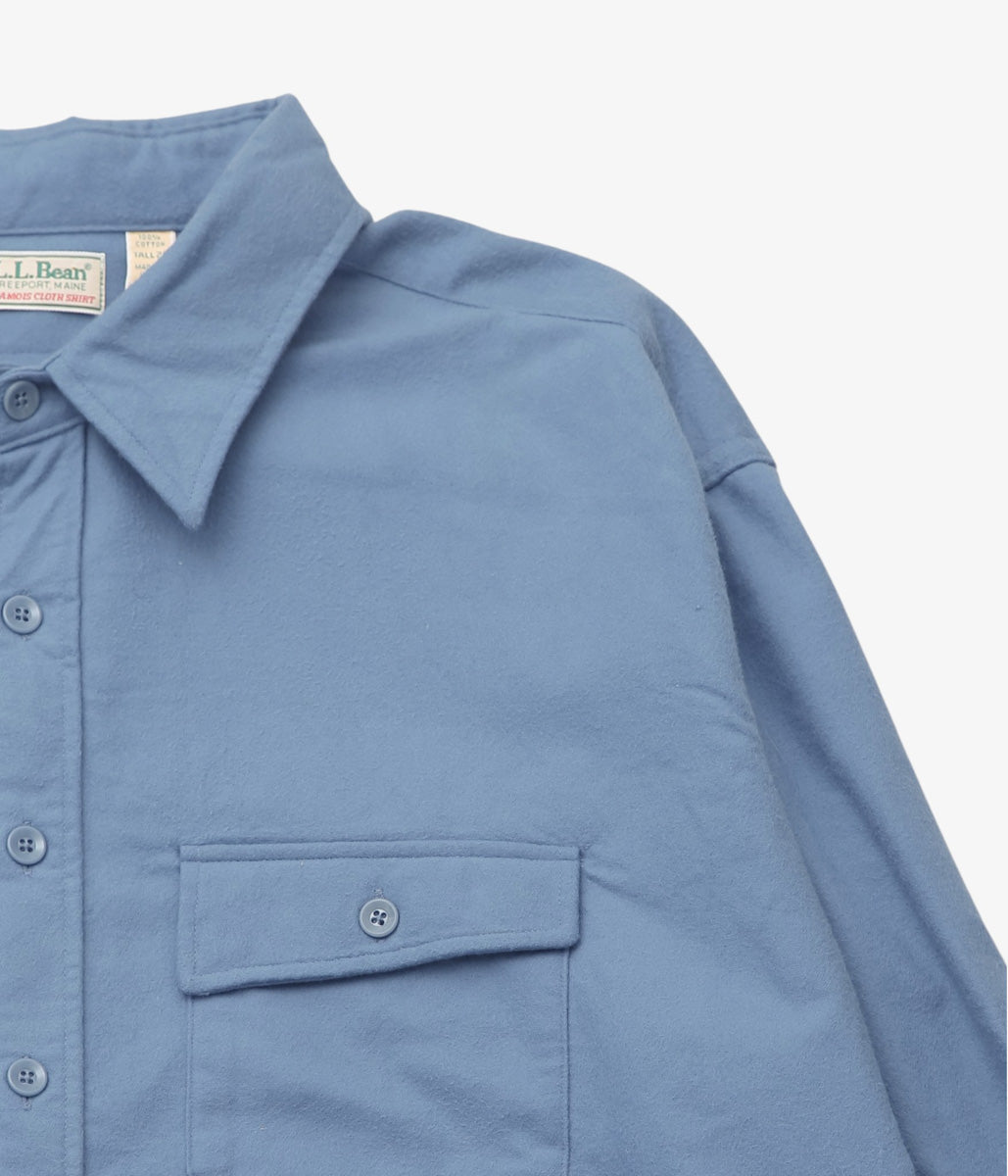 VINTAGE CLOTHING''80.s L.L. Bean CHAMOIS CLOTH SHIRT'' (LT.BLUE)