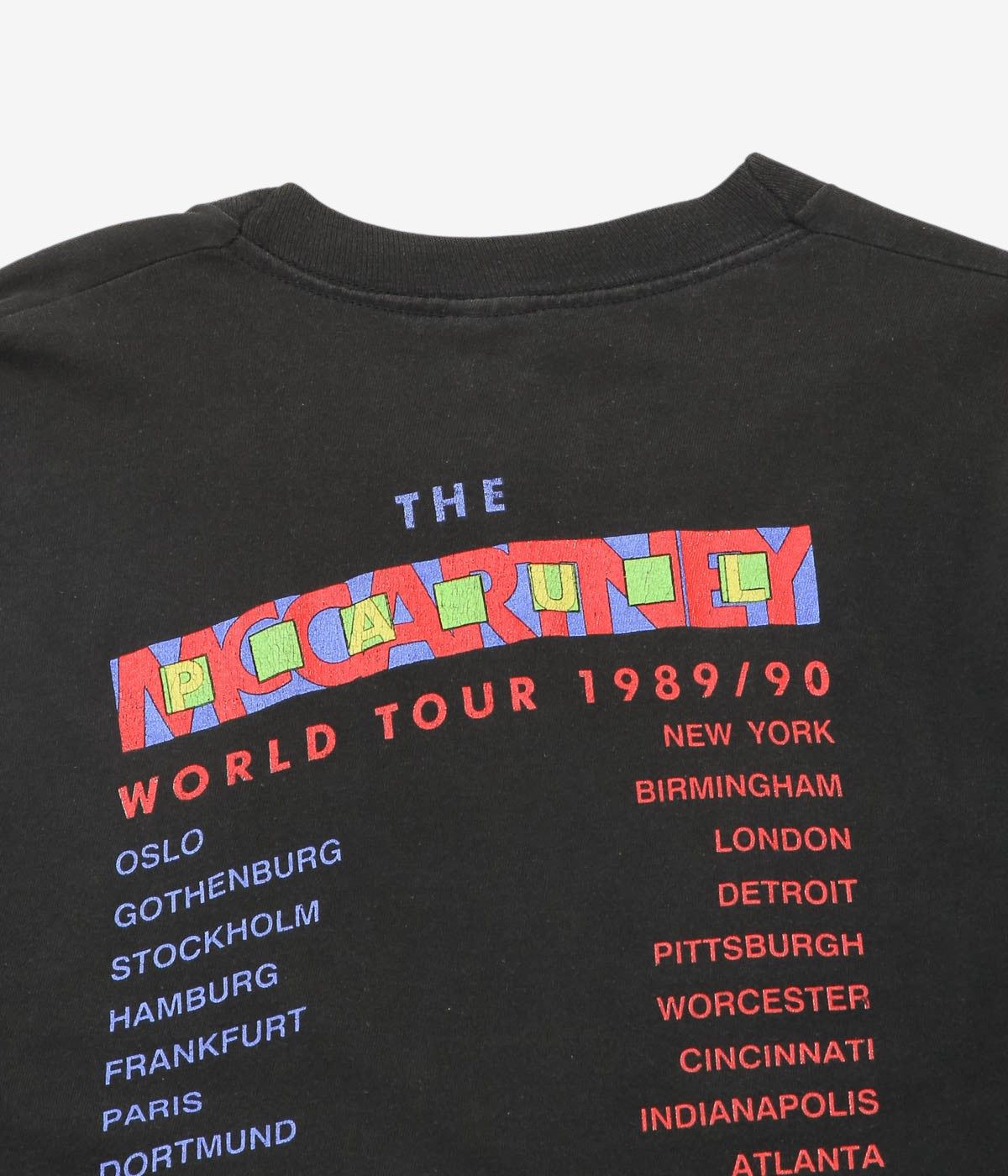 VINTAGE CLOTHING ''89-90's PAUL MACCARTNEY TOUR TEE'' (BLACK)