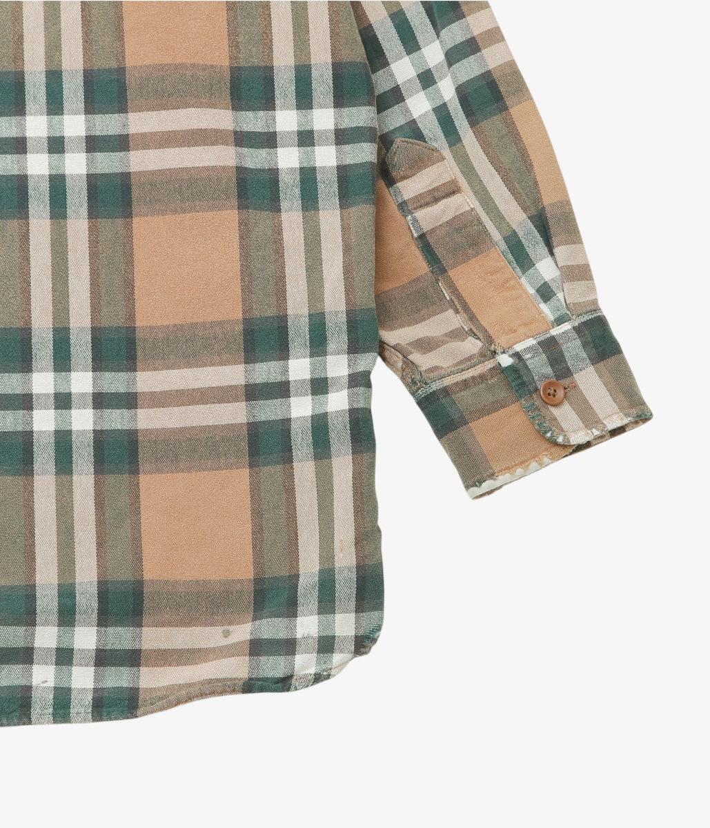 VINTAGE CLOTHING ''90s L.L.BEAN PLAID FLANNEL SHIRT'' (BEIGE)