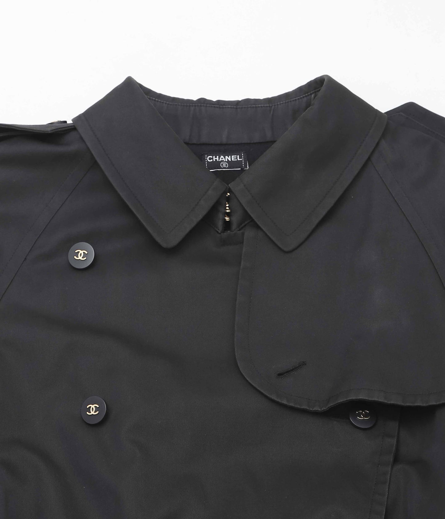 VINTAGE CLOTHING ''Chanel Coco Mark Cotton Trench Coat'' (ASSO)