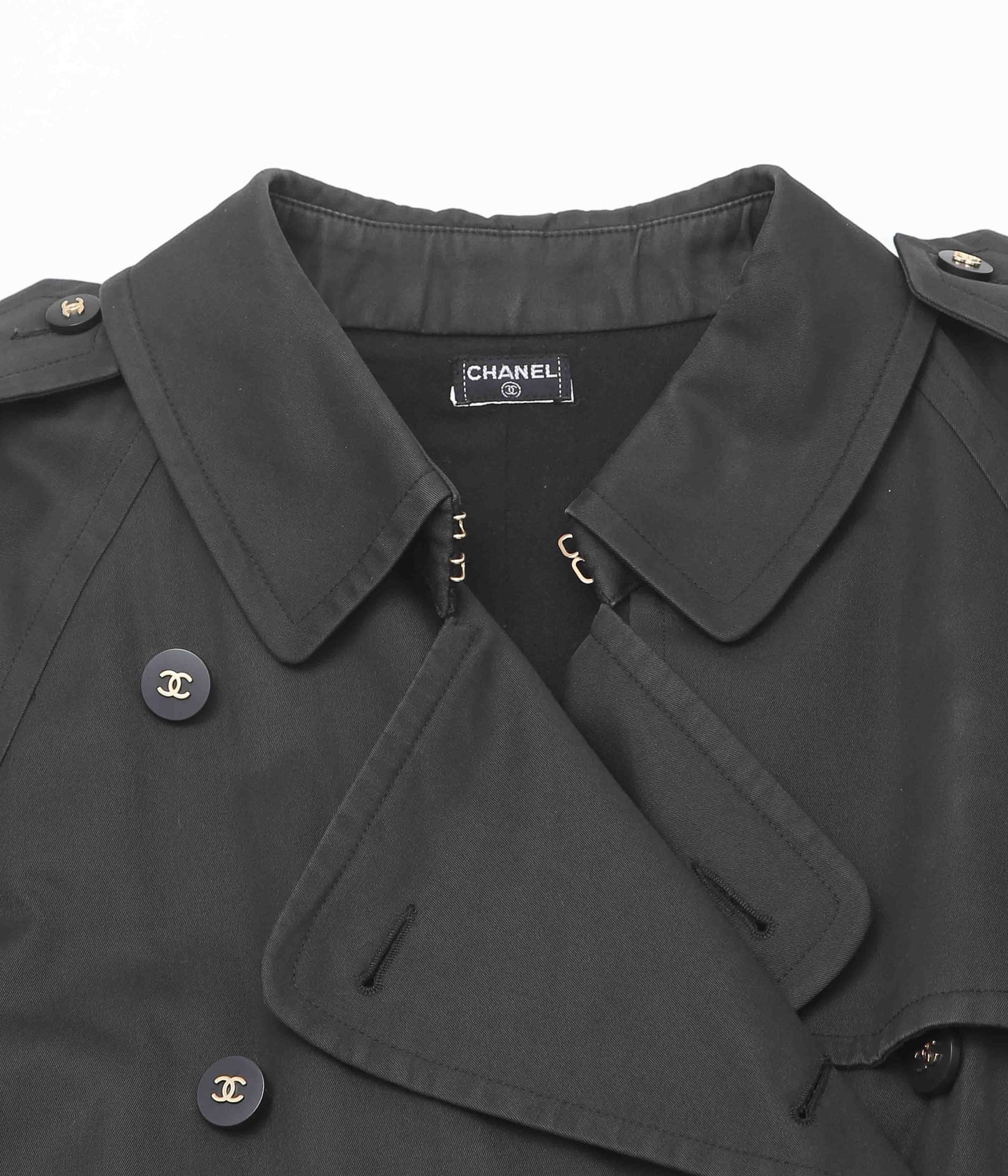 VINTAGE CLOTHING ''Chanel Coco Mark Cotton Trench Coat'' (ASSO)