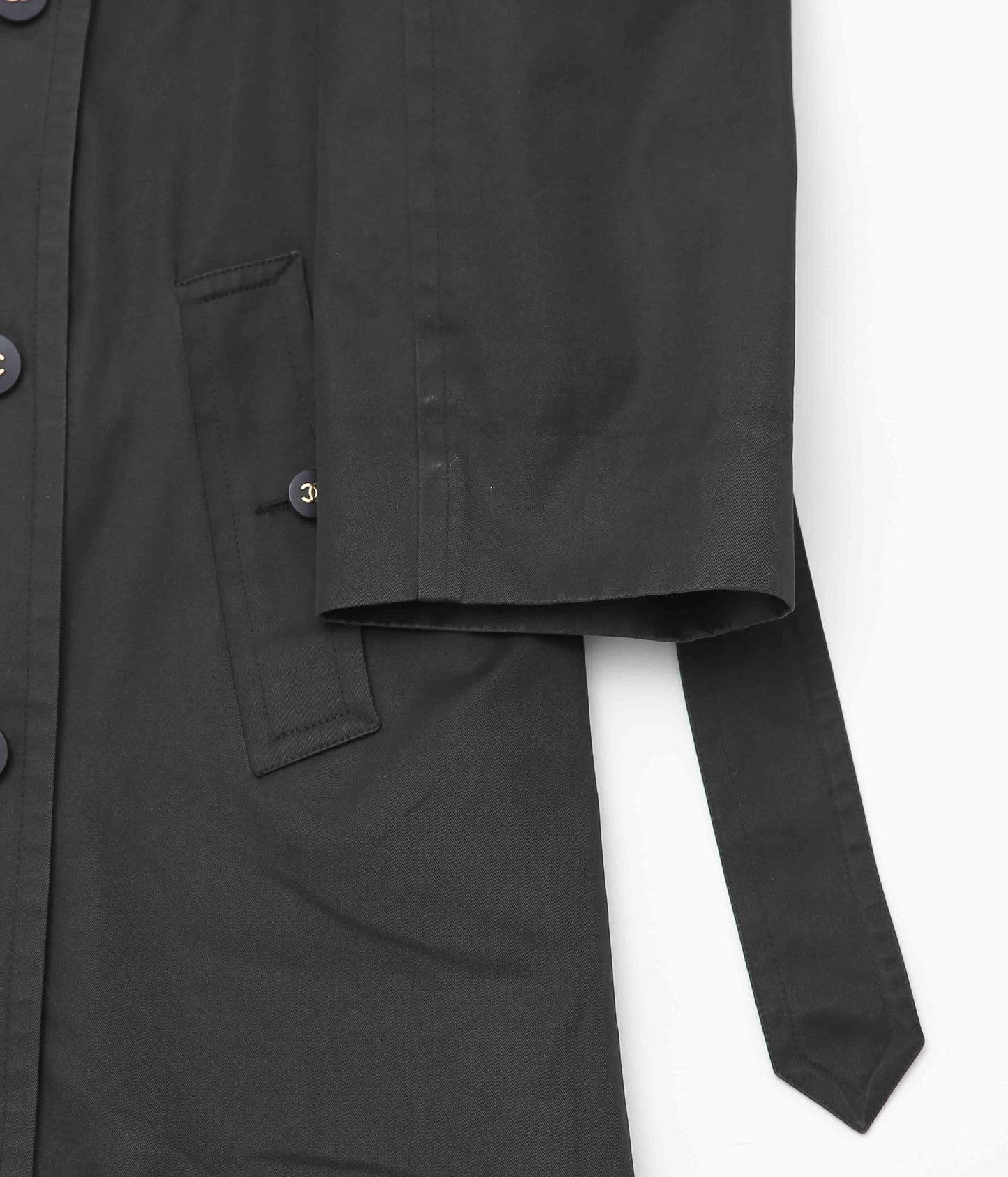 VINTAGE CLOTHING ''Chanel Coco Mark Cotton Trench Coat'' (ASSO)