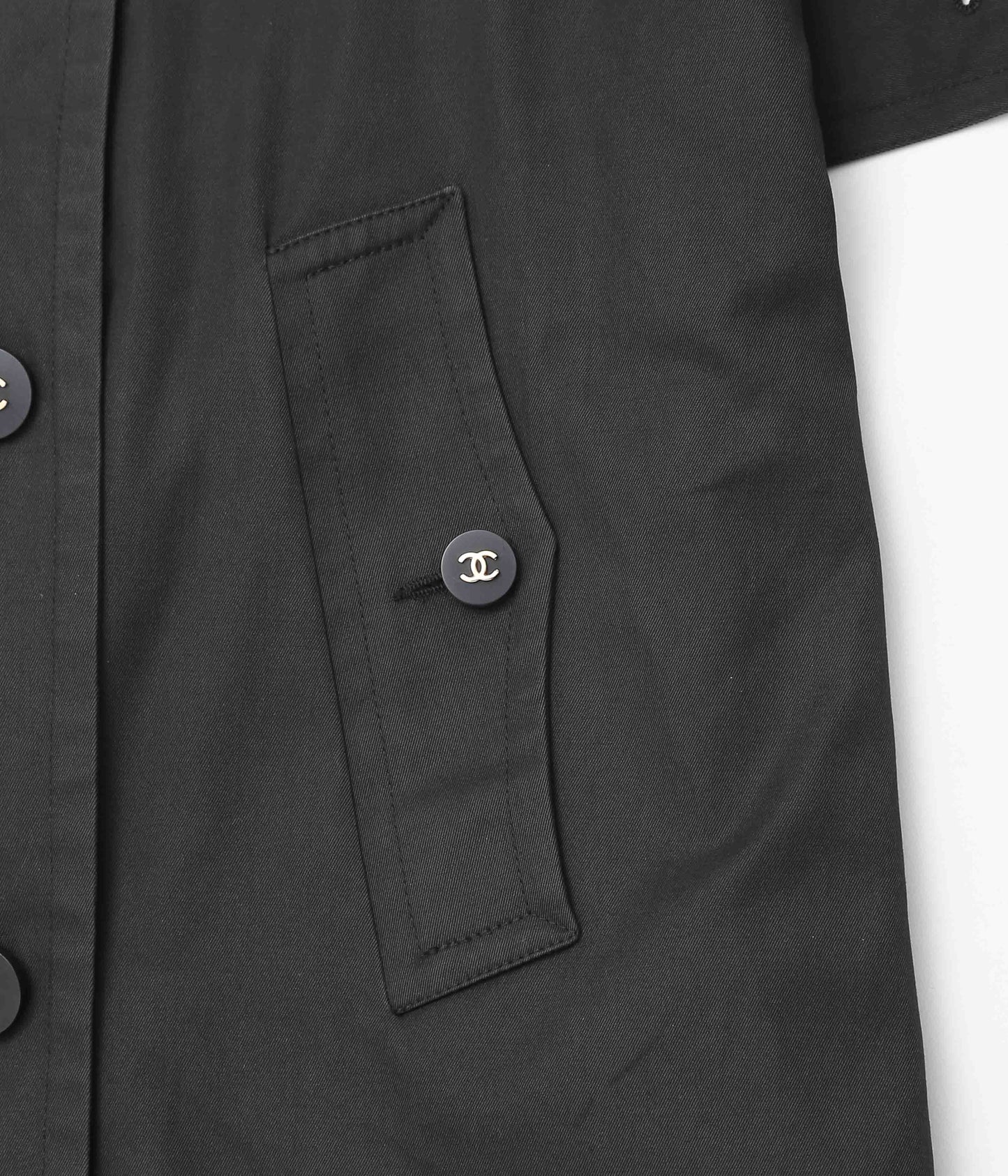 VINTAGE CLOTHING ''Chanel Coco Mark Cotton Trench Coat'' (ASSO)