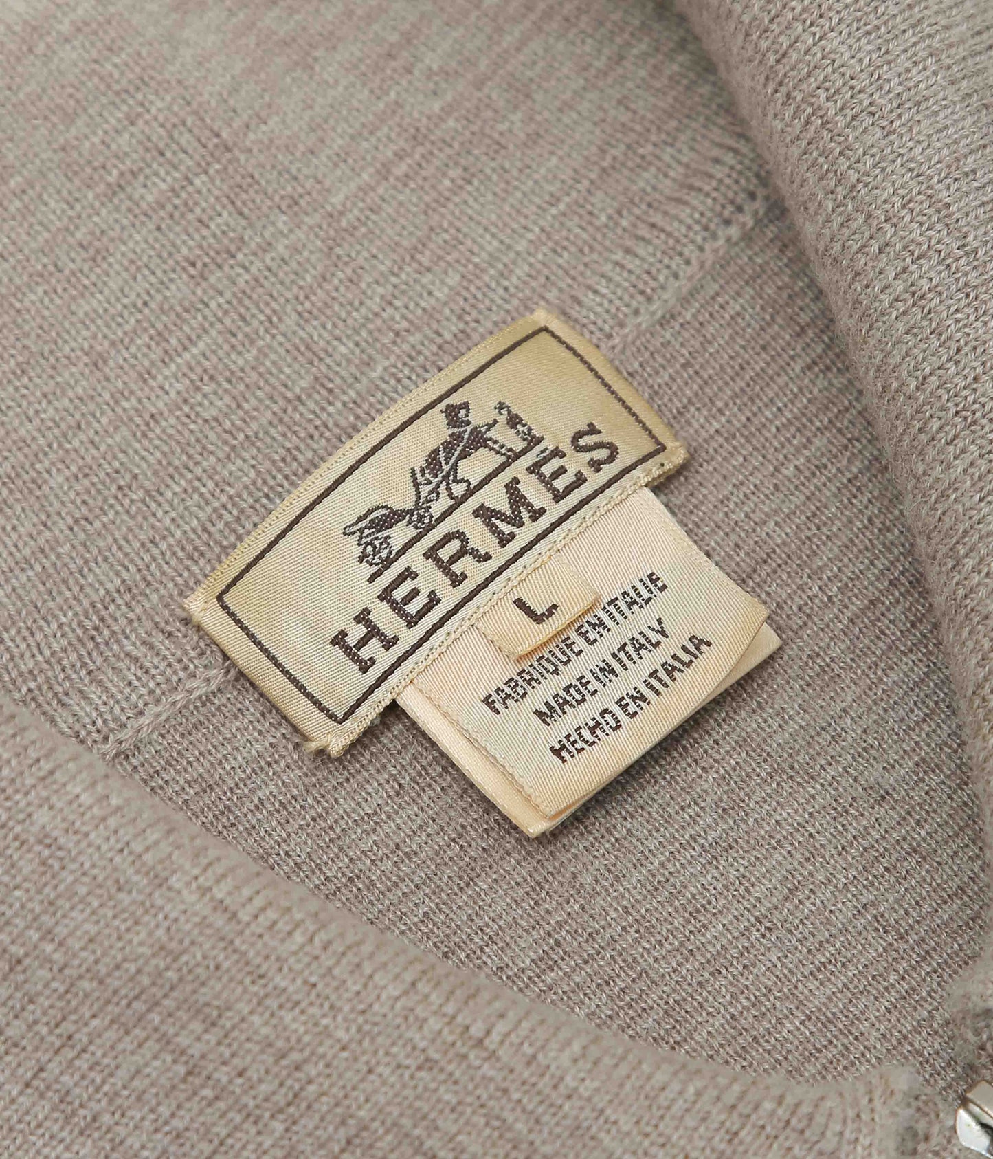 VINTAGE CLOTHING ''HERMES CASHMERE HALF-ZIP KNIT'' (ASSO)