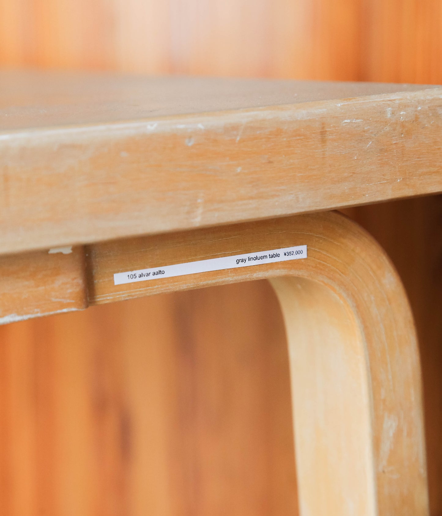 VINTAGE FUNITURE ''105【ALVAR AALTO】GRAY LINOLUEM TABLE'' (LT GRAY)