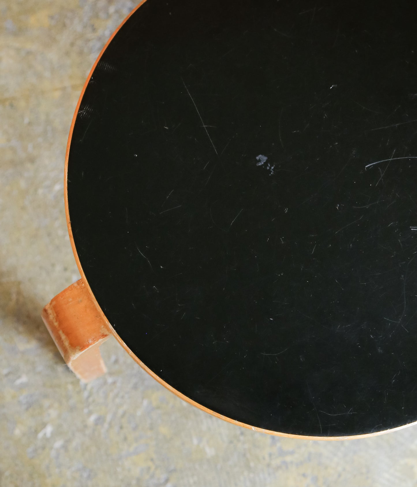 VINTAGE FUNITURE ''106【ALVAR AALTO】STOOL 60 BLACK LINOUEM 50s'' (NATURAL)