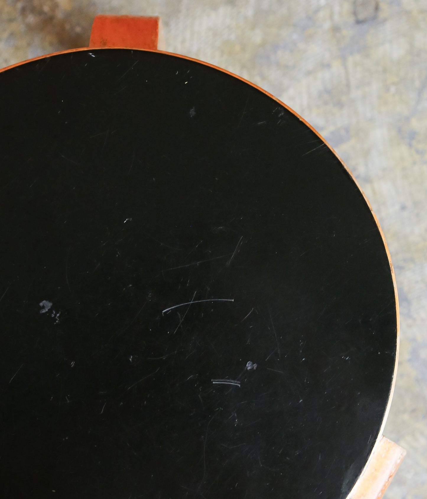 VINTAGE FUNITURE ''106【ALVAR AALTO】STOOL 60 BLACK LINOUEM 50s'' (NATURAL)