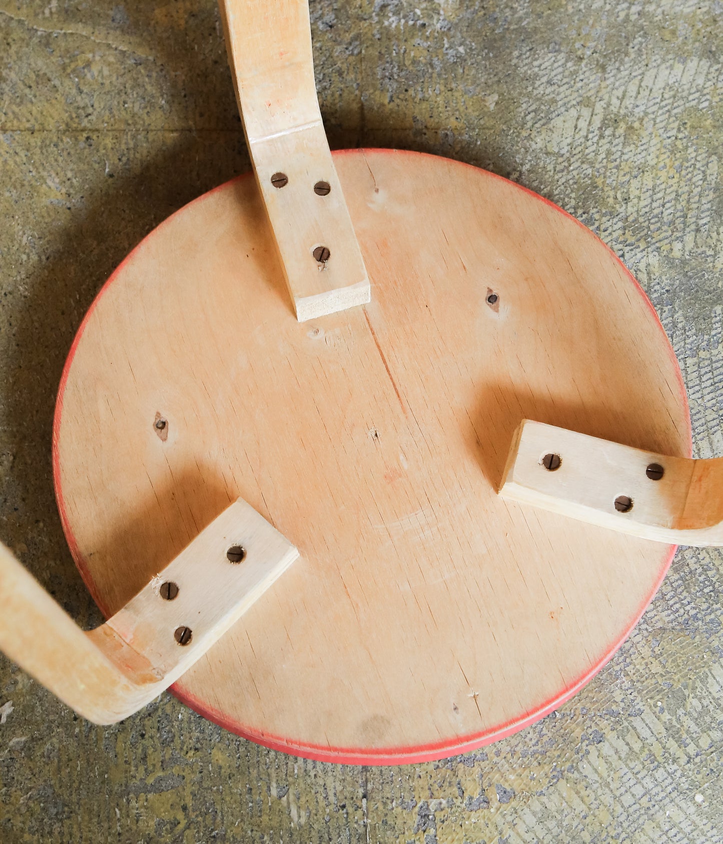 VINTAGE FUNITURE ''5【ALVAR AALTO】STOOL60 50'S RED'' (RED)