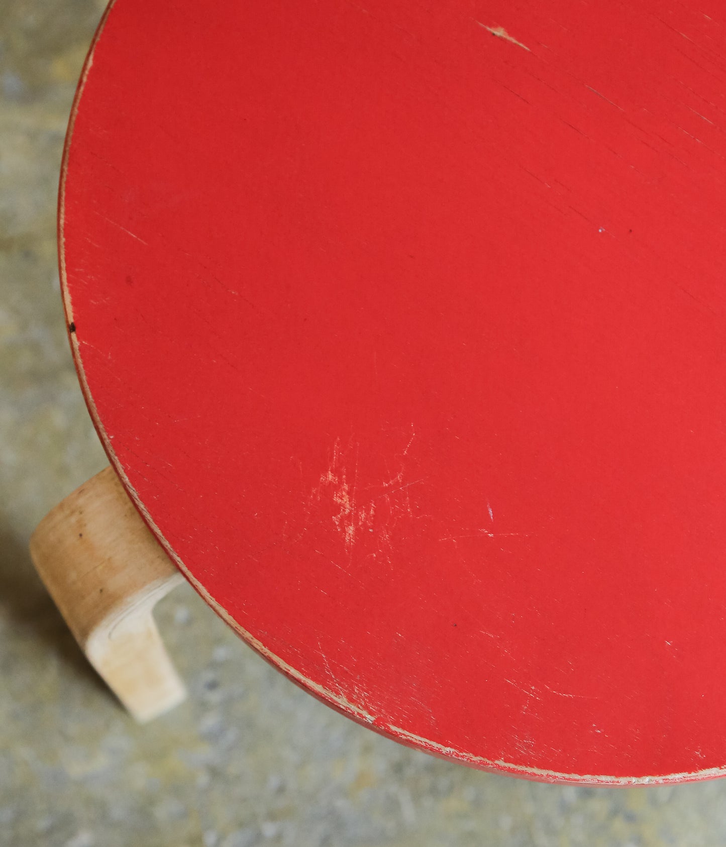 VINTAGE FUNITURE ''5【ALVAR AALTO】STOOL60 50'S RED'' (RED)