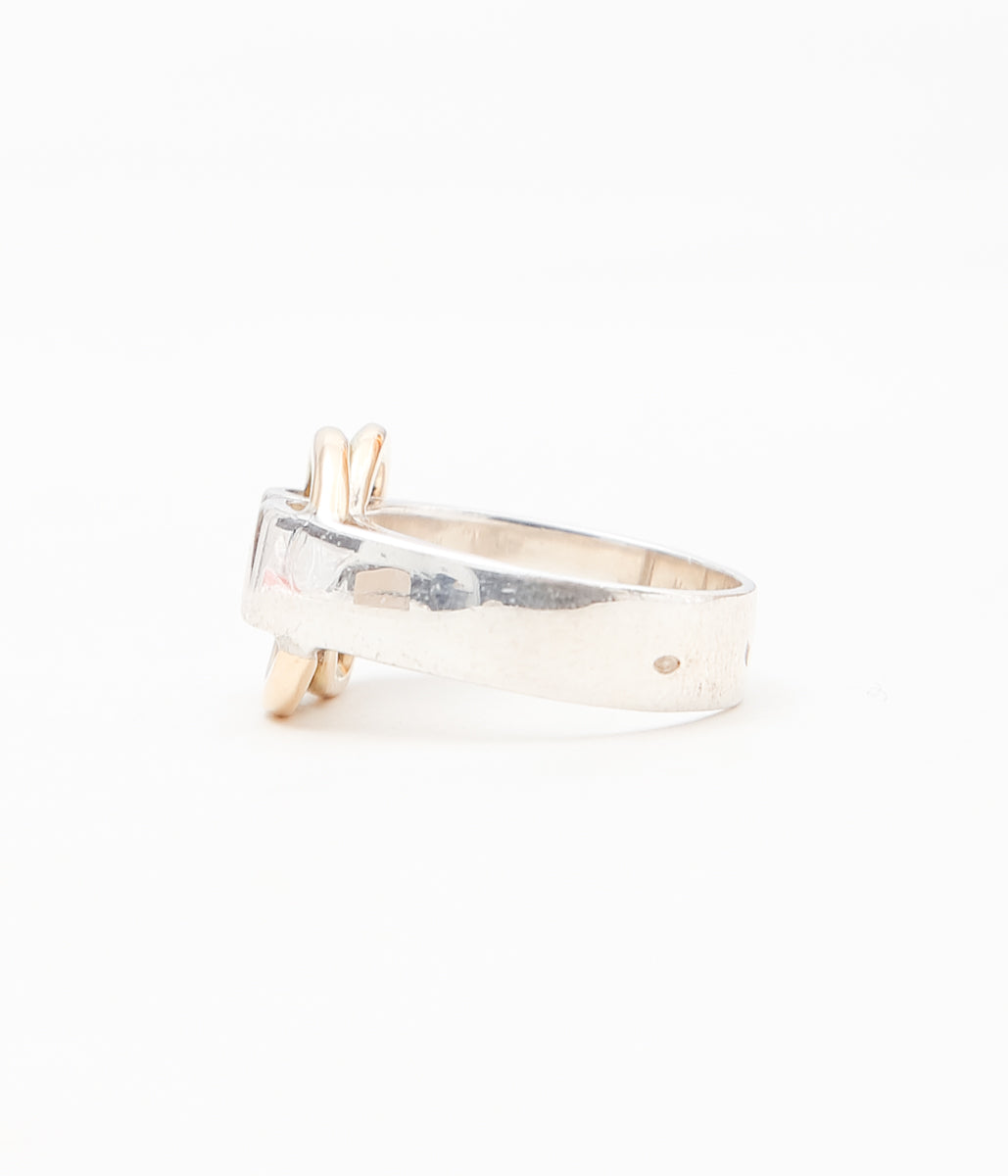 【VINTAGE JEWELRY】HERMÈS ''DEUX ANNEAUXR RING'' (SILVER)