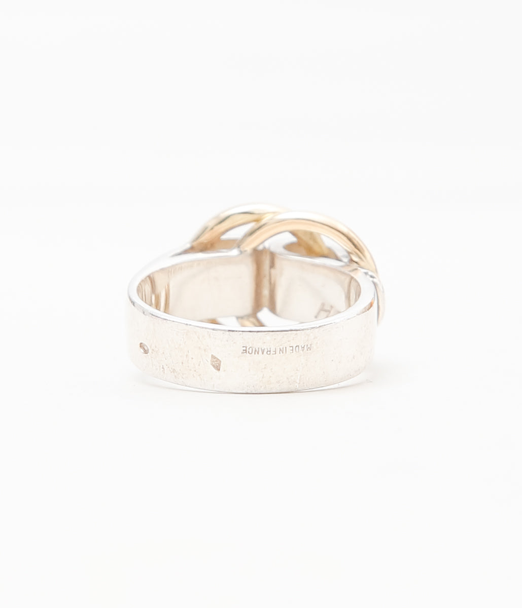 【VINTAGE JEWELRY】HERMÈS ''DEUX ANNEAUXR RING'' (SILVER)