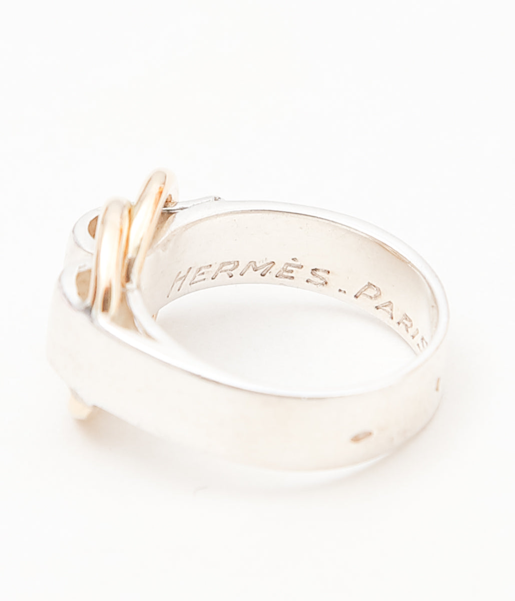 【VINTAGE JEWELRY】HERMÈS ''DEUX ANNEAUXR RING'' (SILVER)