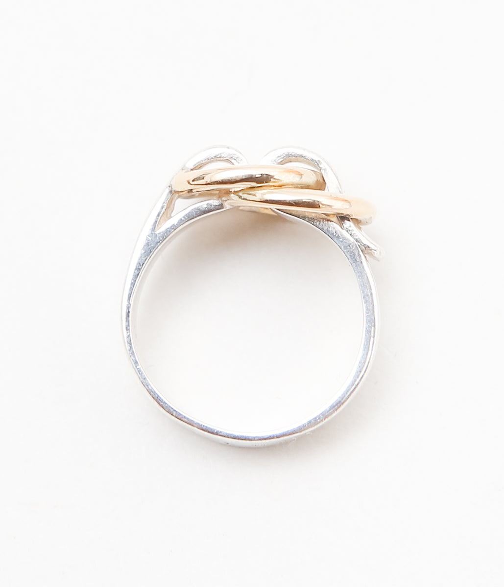 【VINTAGE JEWELRY】HERMÈS ''DEUX ANNEAUXR RING'' (SILVER)