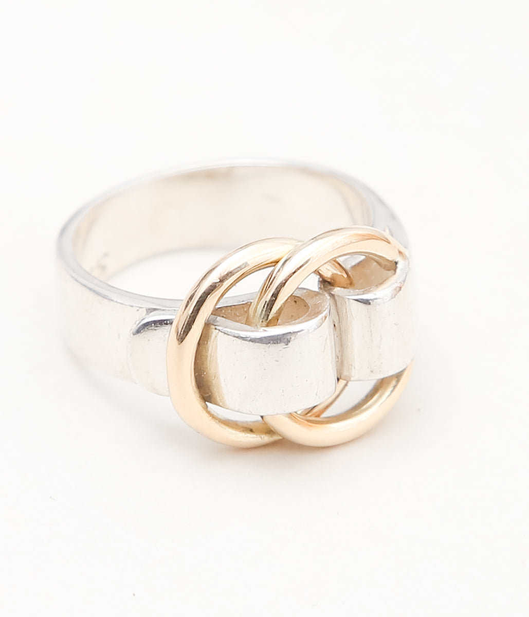 【VINTAGE JEWELRY】HERMÈS ''DEUX ANNEAUXR RING'' (SILVER)